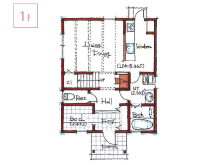 1f:28坪プラン例