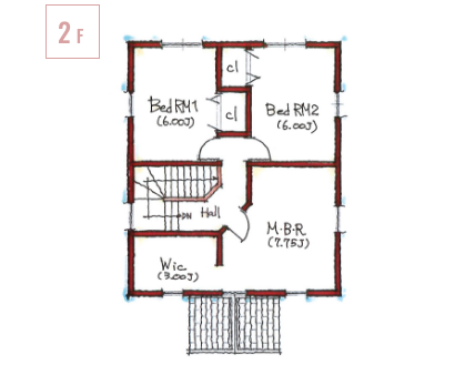 2f:28坪プラン例