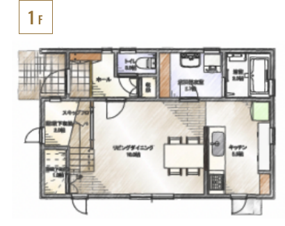 1f:28坪プラン例