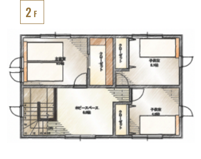 1f:28坪プラン例