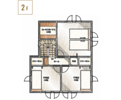 1f:28坪プラン例